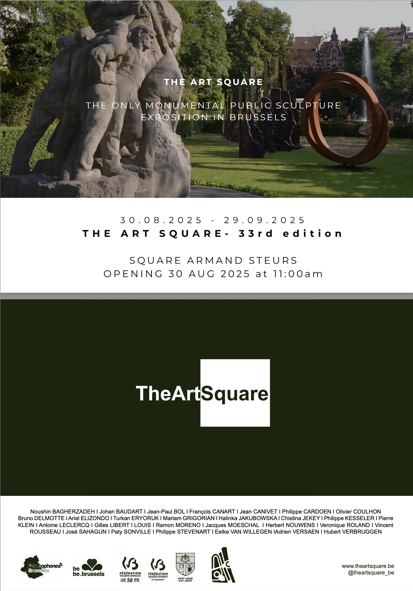 33ème exposition de sculptures momnumentale au sq Armand Steurs